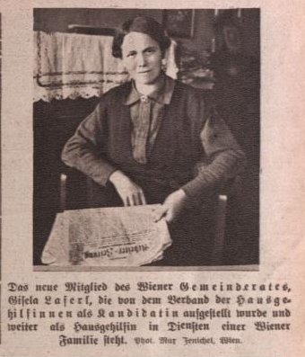 Neues Mitglied im Wiener Gemeinderat: Gisela Laferl, 1919 