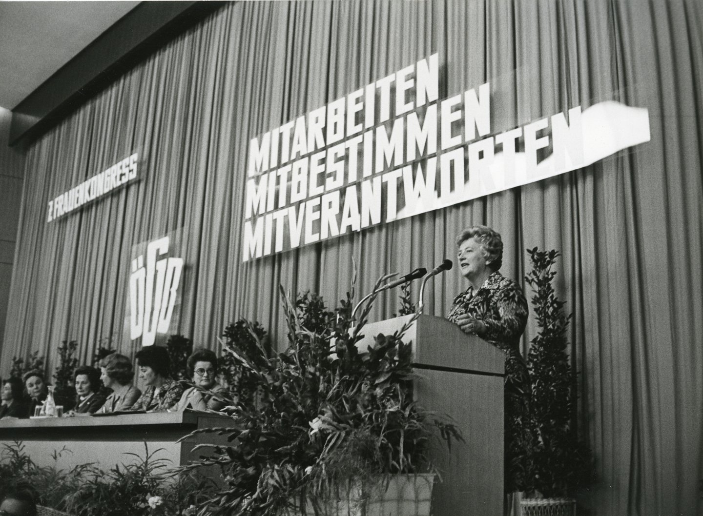 Am 7. Frauenkongress 1975 forderten die Gewerkschaftsfrauen mehr Mitbestimmung 