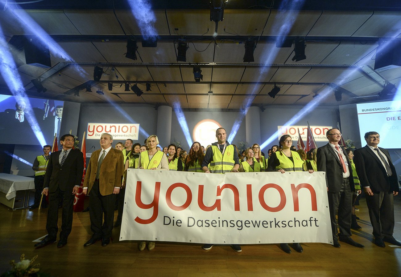 Gründung der younion _ Die Daseinsgewerkschaft am außerordentlichen Bundeskongress 2015