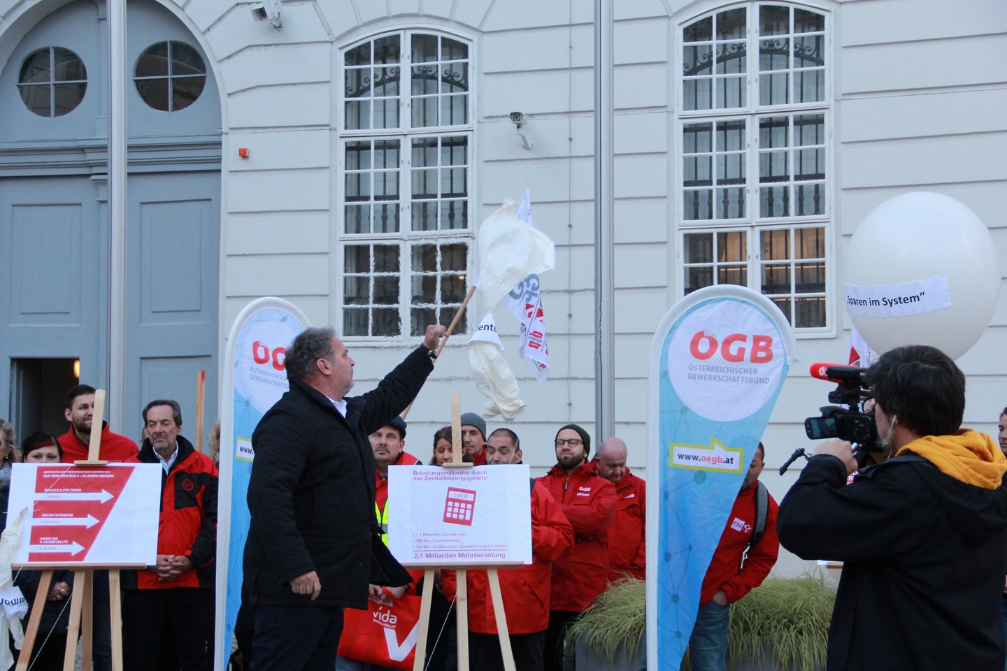 Der ÖGB antwortete auf die geplante „Sozialversicherungsreform“ mit einer Aktion