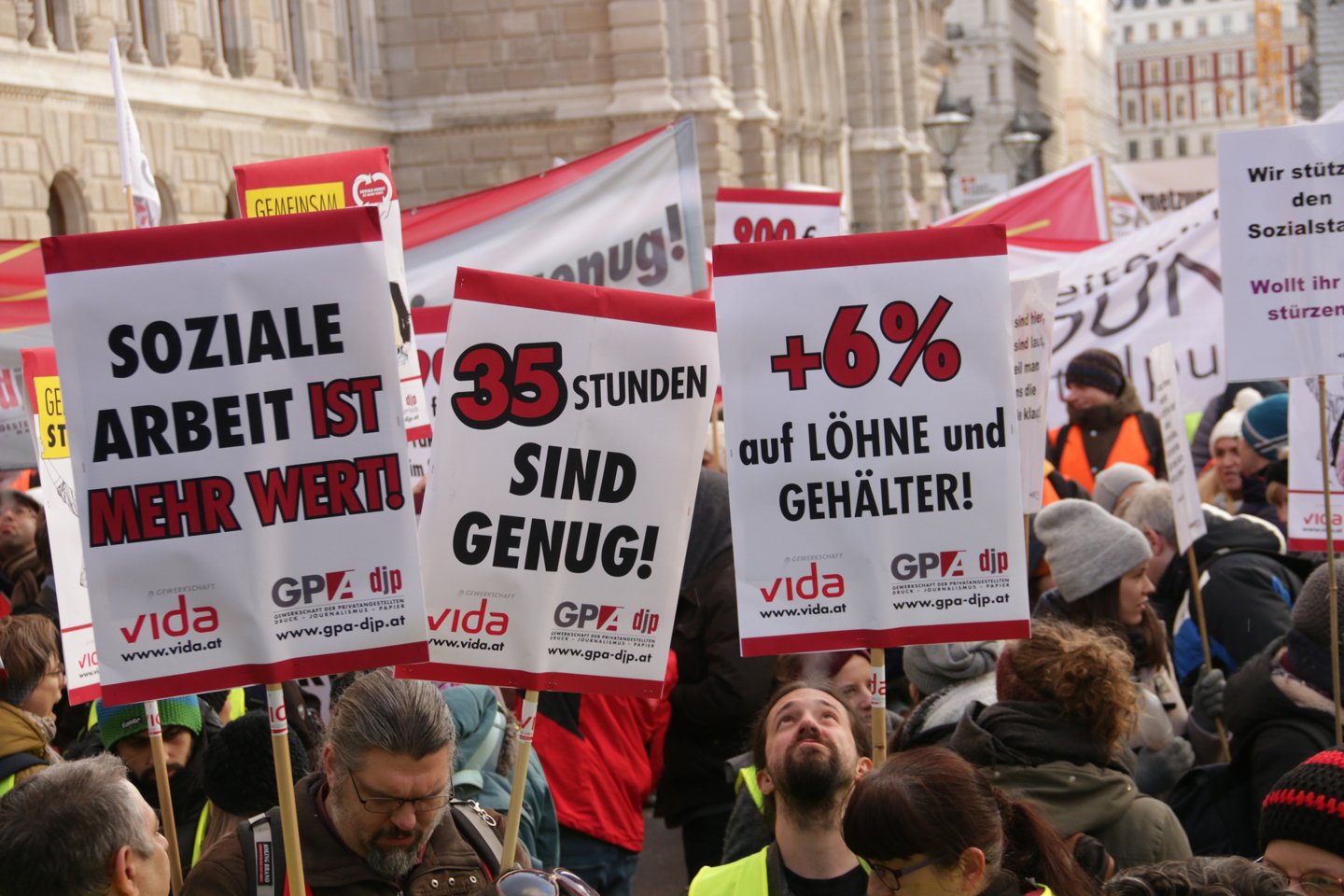 Am 29. Jänner 2019 streikten die Beschäftigten in der Sozialwirtschaft