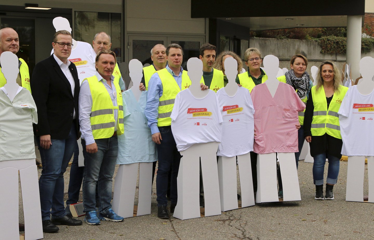 Aktion "Mehr von uns. Besser für alle" für mehr Beschäftigte in Österreichs Spitälern.