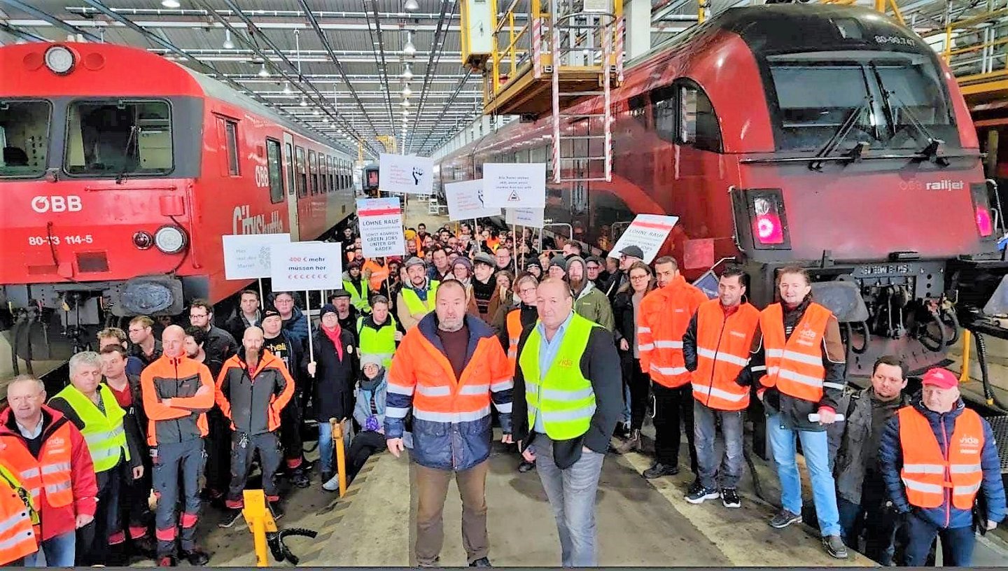 Warnstreik bei Eisenbahnen 