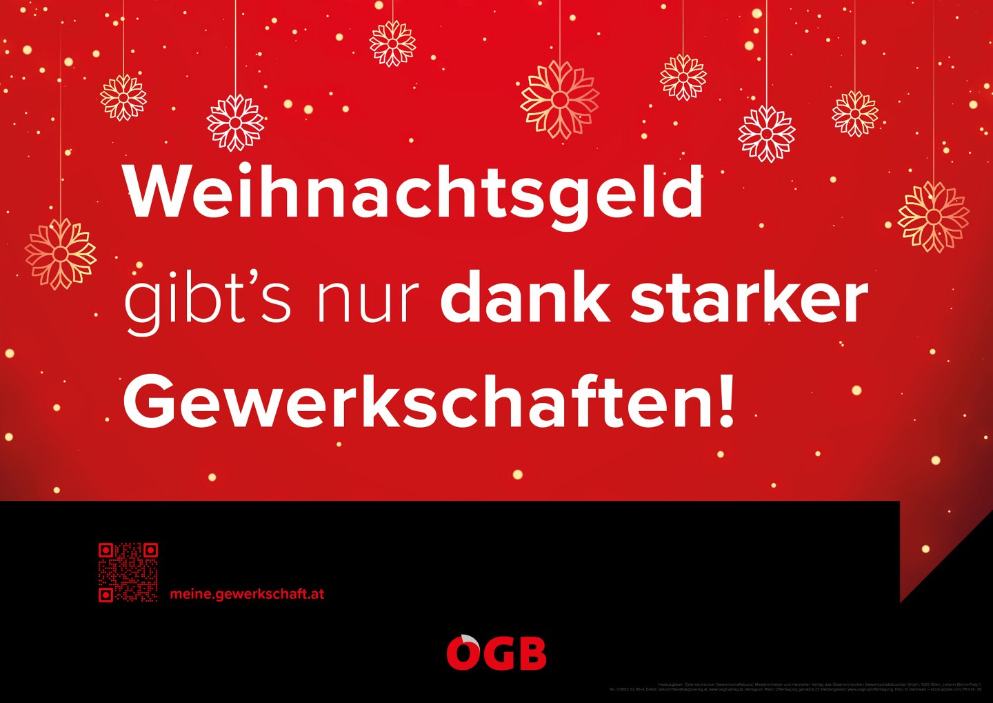 Weihnachtsgeld gibt es nur dank starker Gewerkschaften