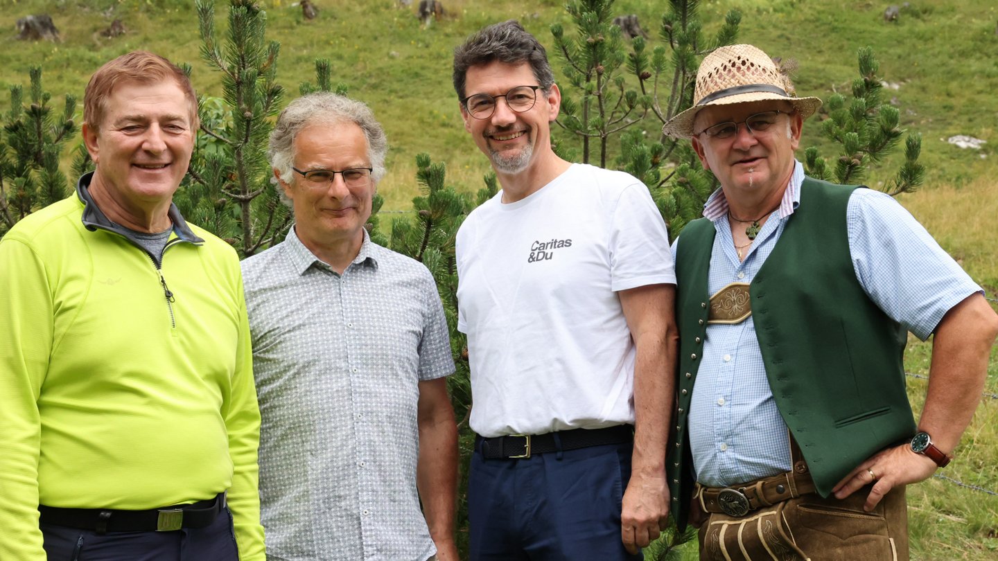 PRO-GE Landesvorsitzender Günther Goach, Dr. Markus Marterbauer (AK Wien), Direktor der Caritas Kärnten Mag. Ernst Sandriesser und PRO-GE Landessekretär Gernot Kleißner