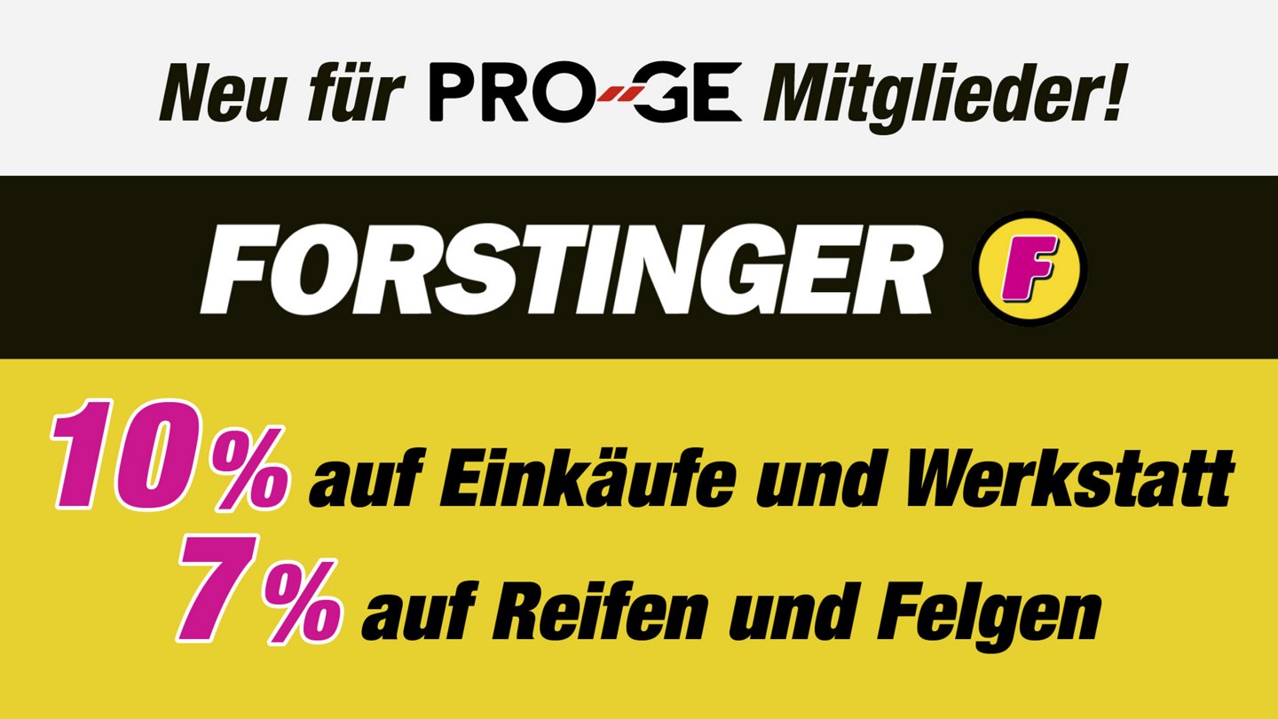 Neues Angebot für PRO-GE Mitglieder bei Forstinger