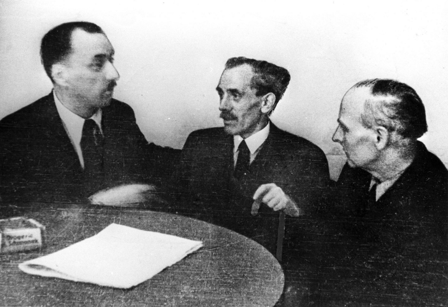 Lois Weinberger, Johann Böhm und Gottlieb Fiala (von links nach rechts).