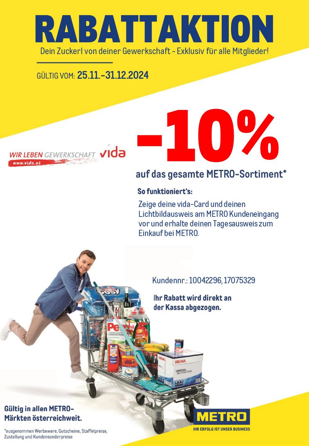 -10% auf das gesamte Metro-Sortiment