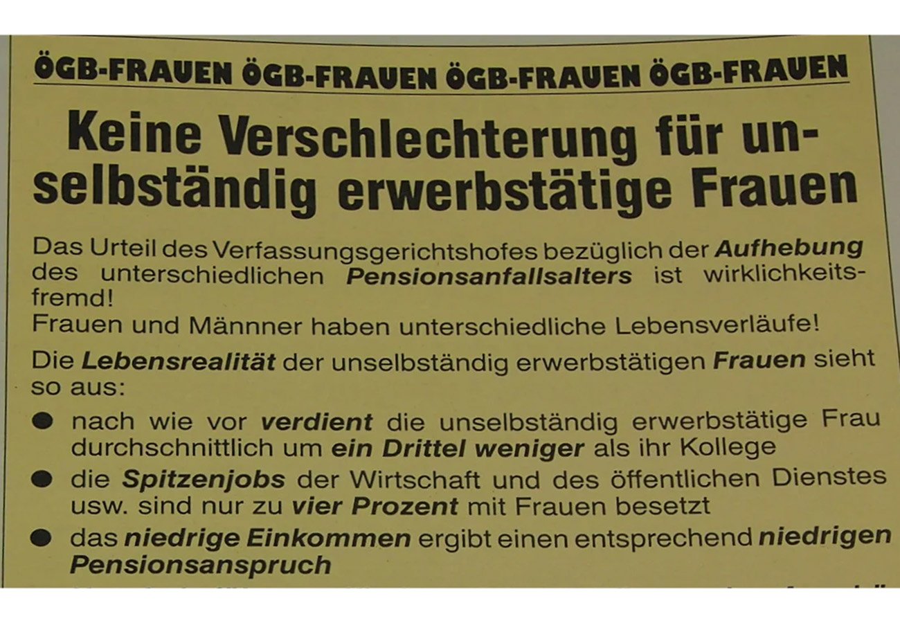 Inserat zu Frauen-Pensionen