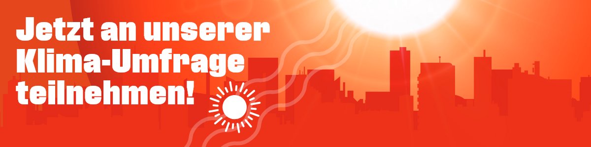 Online umfrage klima banner