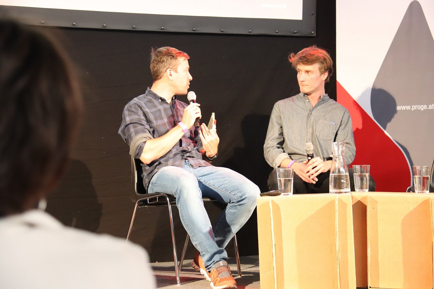 Felix Mayr von der AK Wien (rechts) und Sascha Ernszt von der PRO-GE Wien