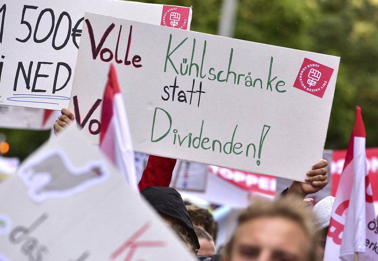 ÖGB-Demonstration gegen die Teuerung "Preise runter", 17. September 2022, Linz