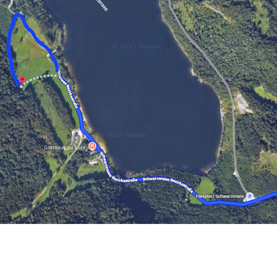 Routenplan Schwarzenseehütte - 1