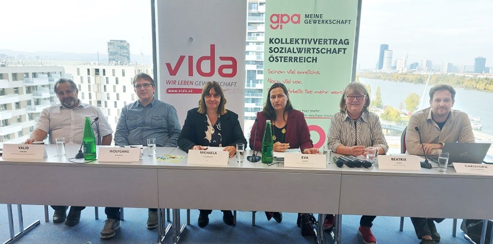 Das Verhandlungsteam SWÖ KV 