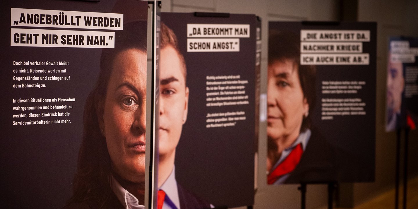 DGB exhibition "Never forget, a person works here"