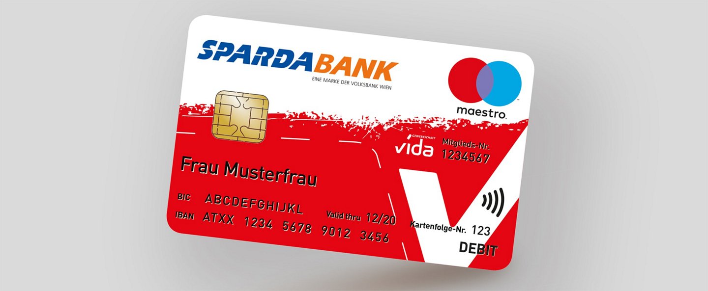 A vida branded Spardabank card