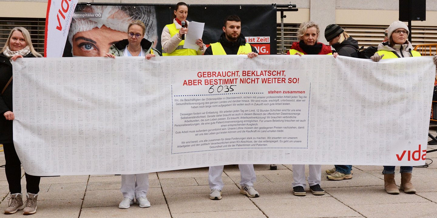 Ordensspitäler Oberösterreich Unterschriftenaktion