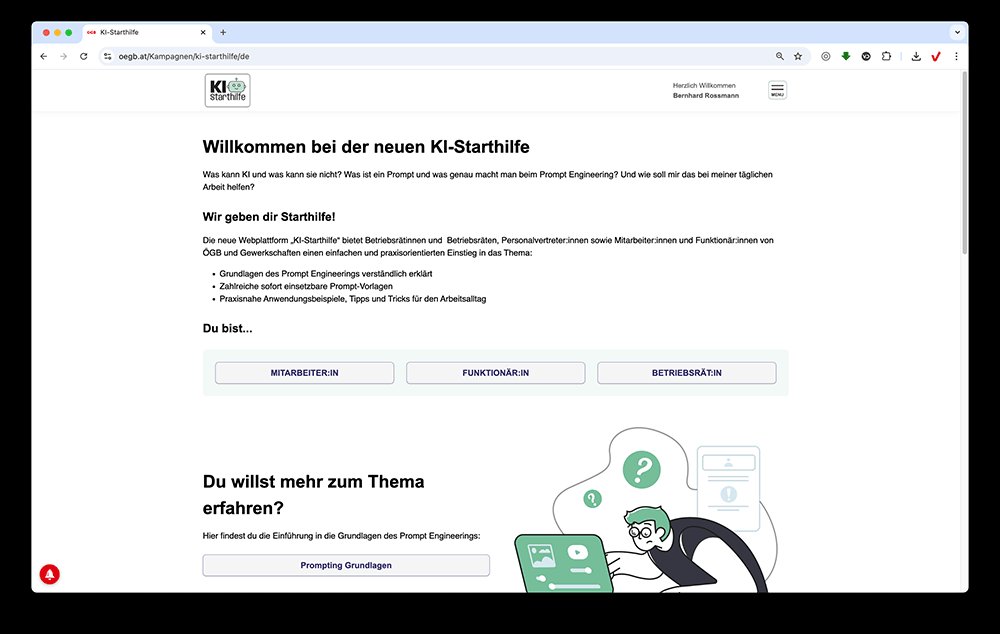 Screenshot von www.ki-starthilfe.at