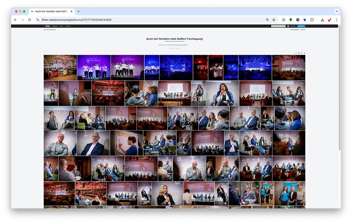 Screenshot Flickr-Album