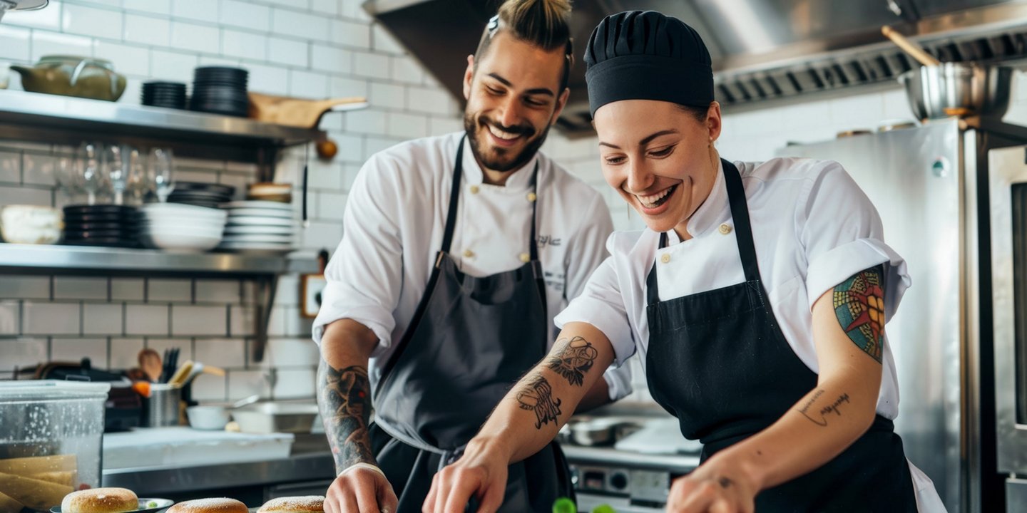 Two cooks in the kitchen